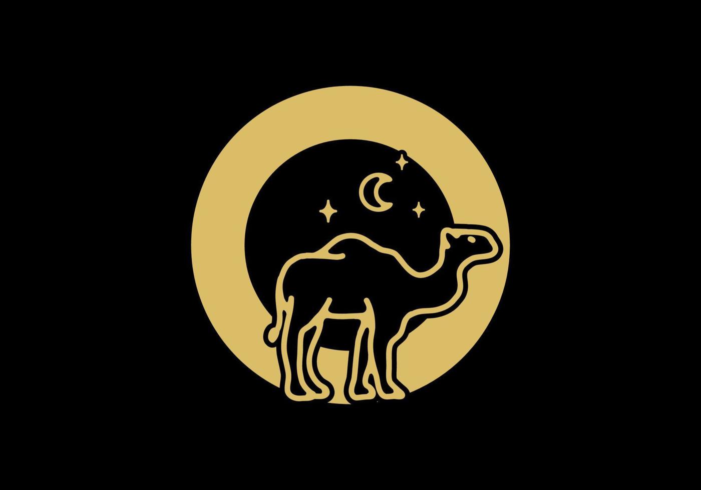 brown color of O initial letter with camel shape vector