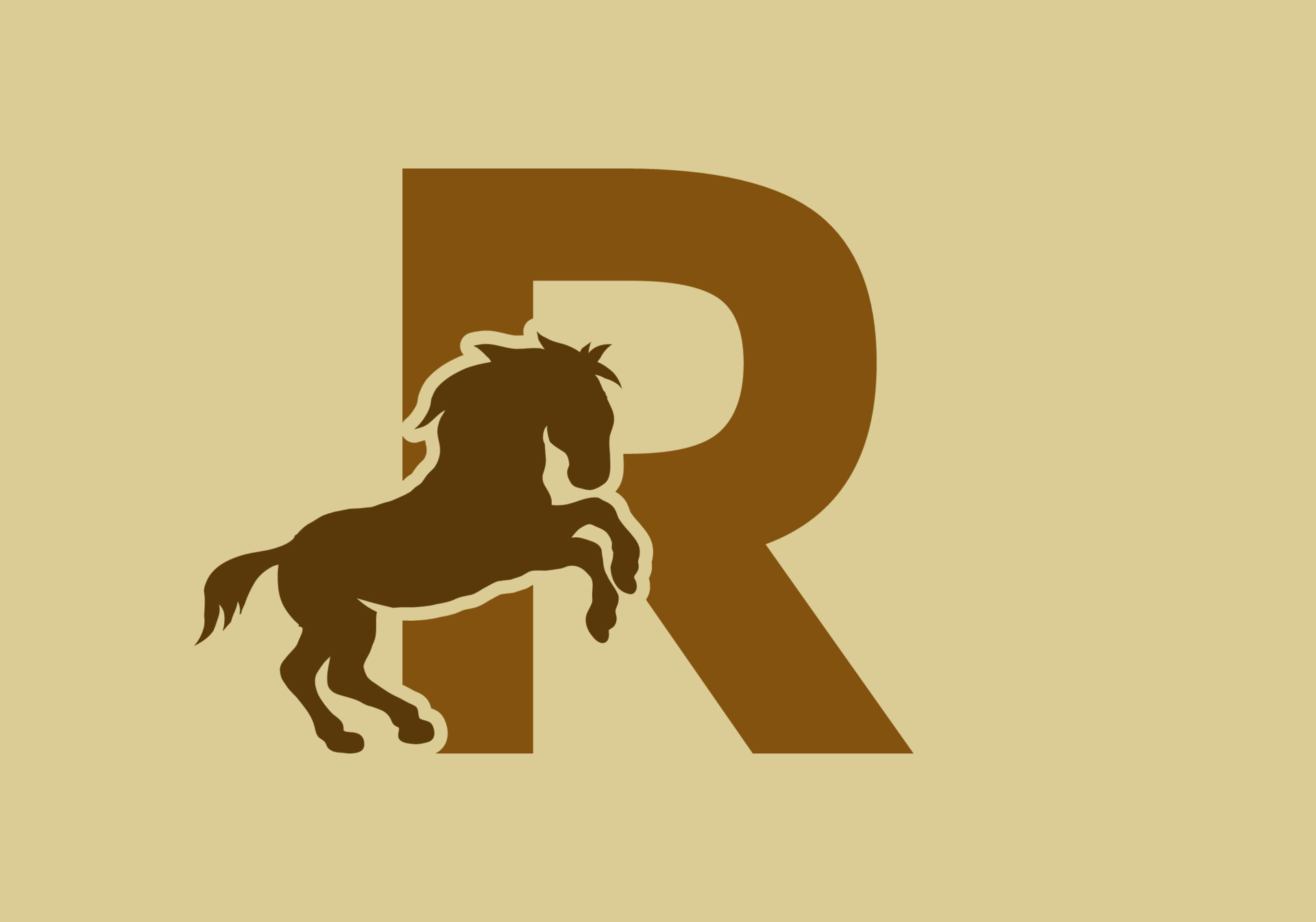 Letra Inicial R Con Forma De Caballo 7296207 Vector En Vecteezy Initial Letter R With Horse Shape Free Vector