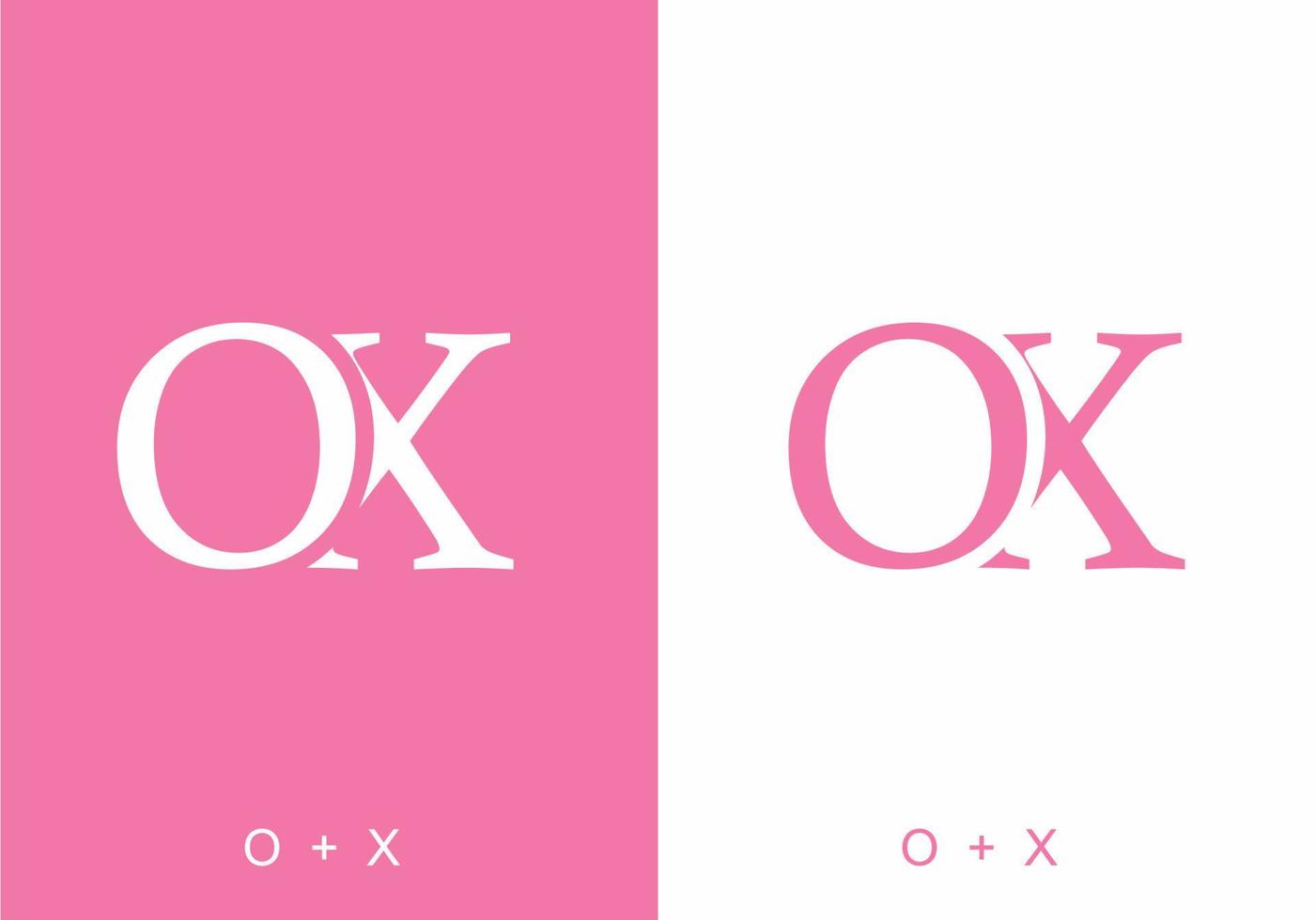 initial letter text of OX vector