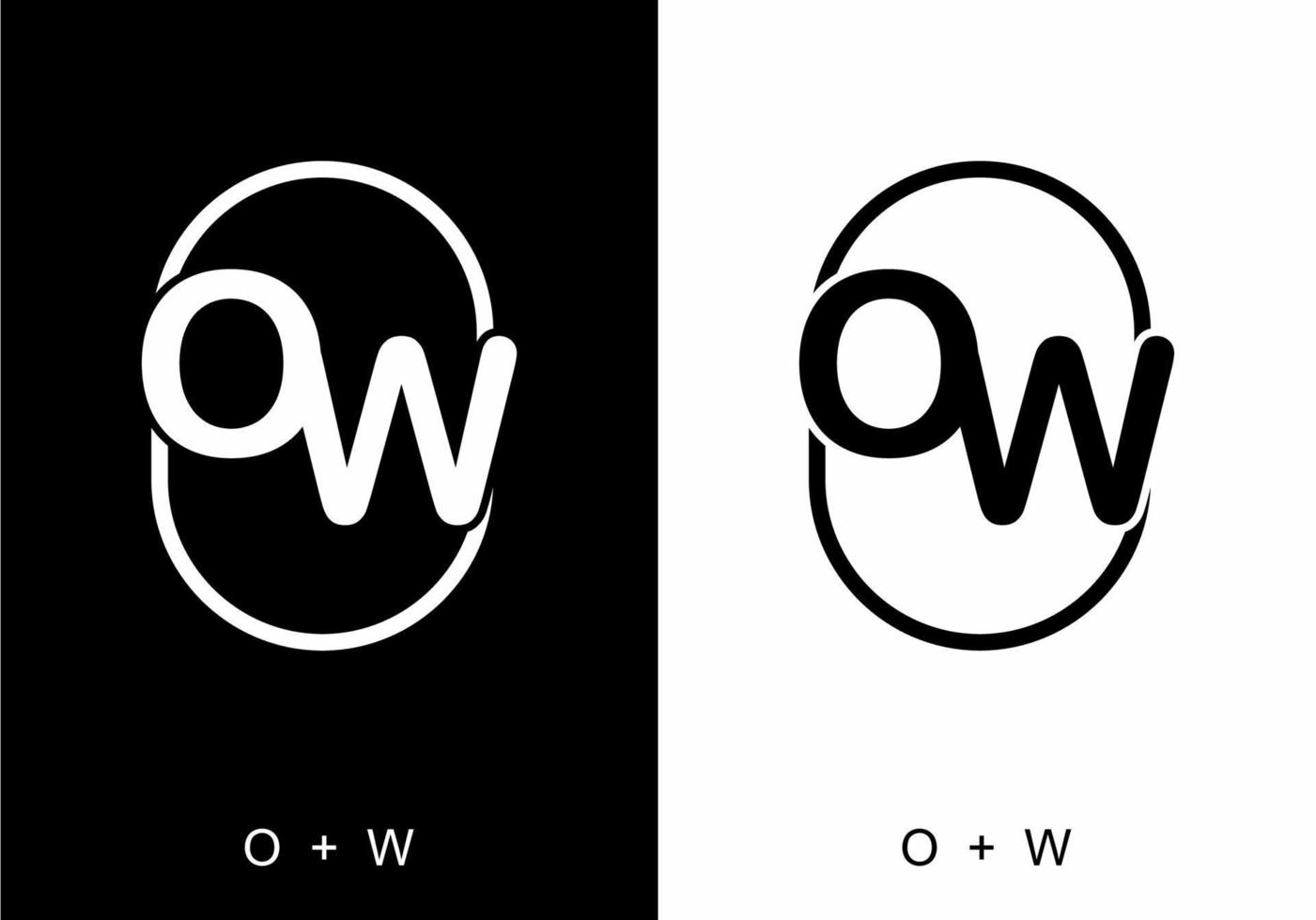 initial letter text of OW vector