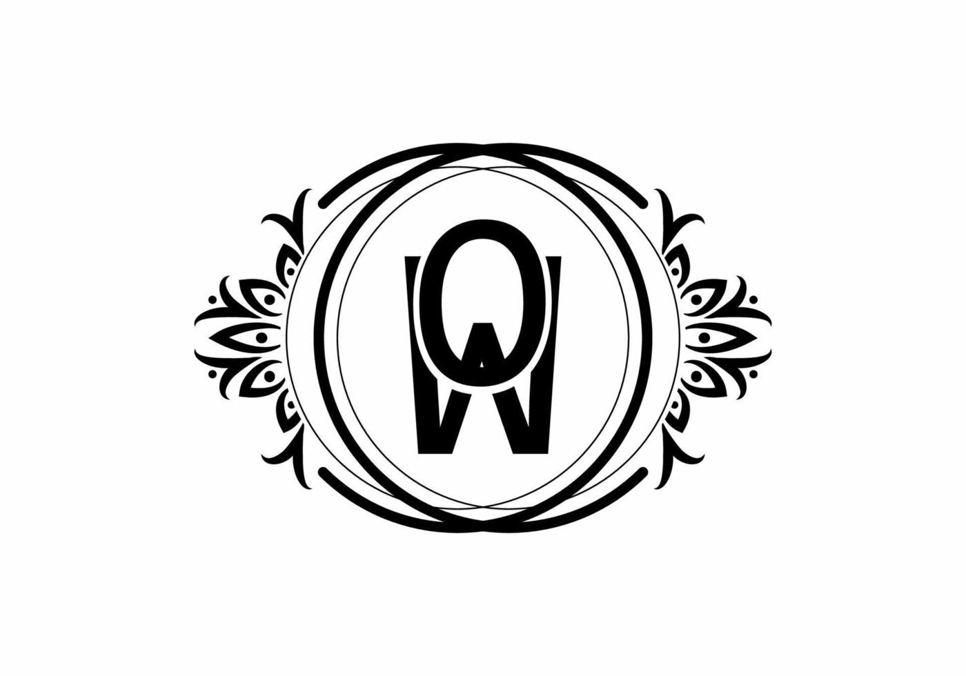 initial letter text of OW vector
