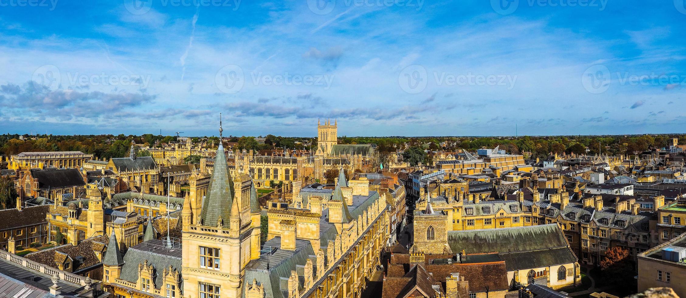 HDR Aerial view of Cambridge photo