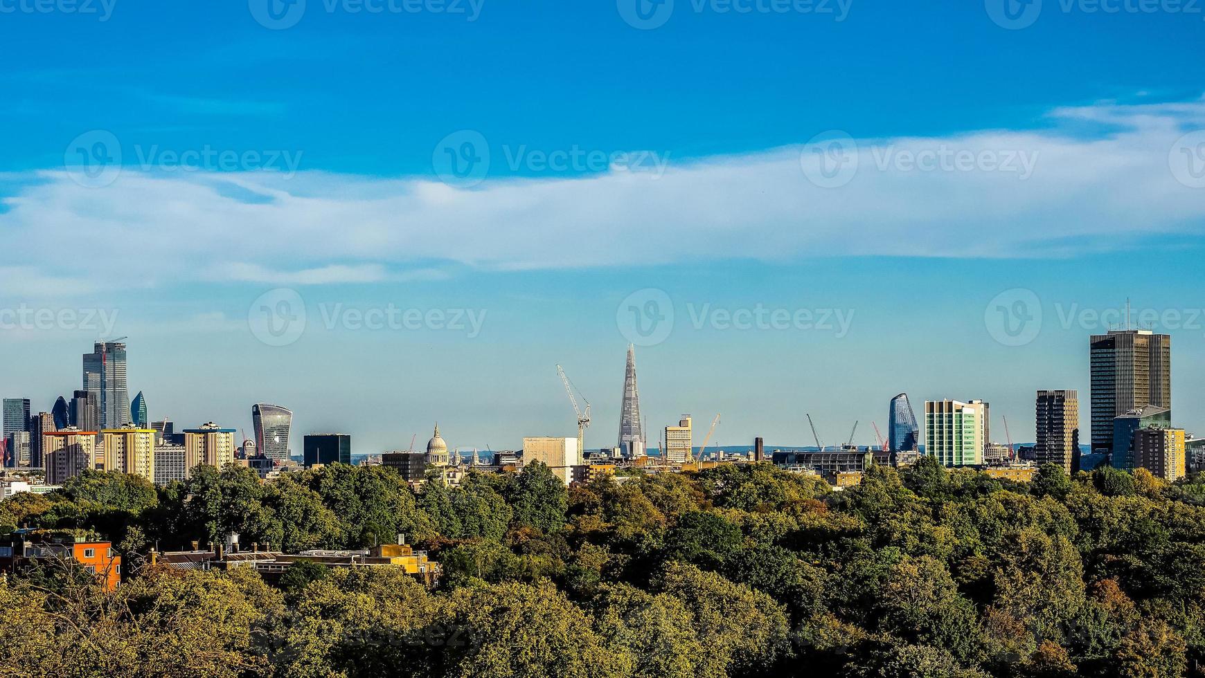 HDR View of London skyline photo