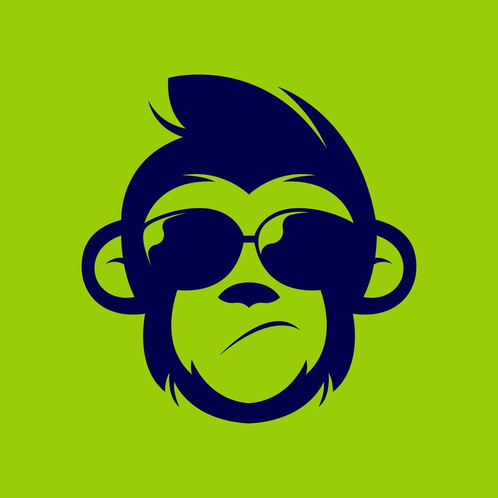 Monkey Head Logo Concept Vector