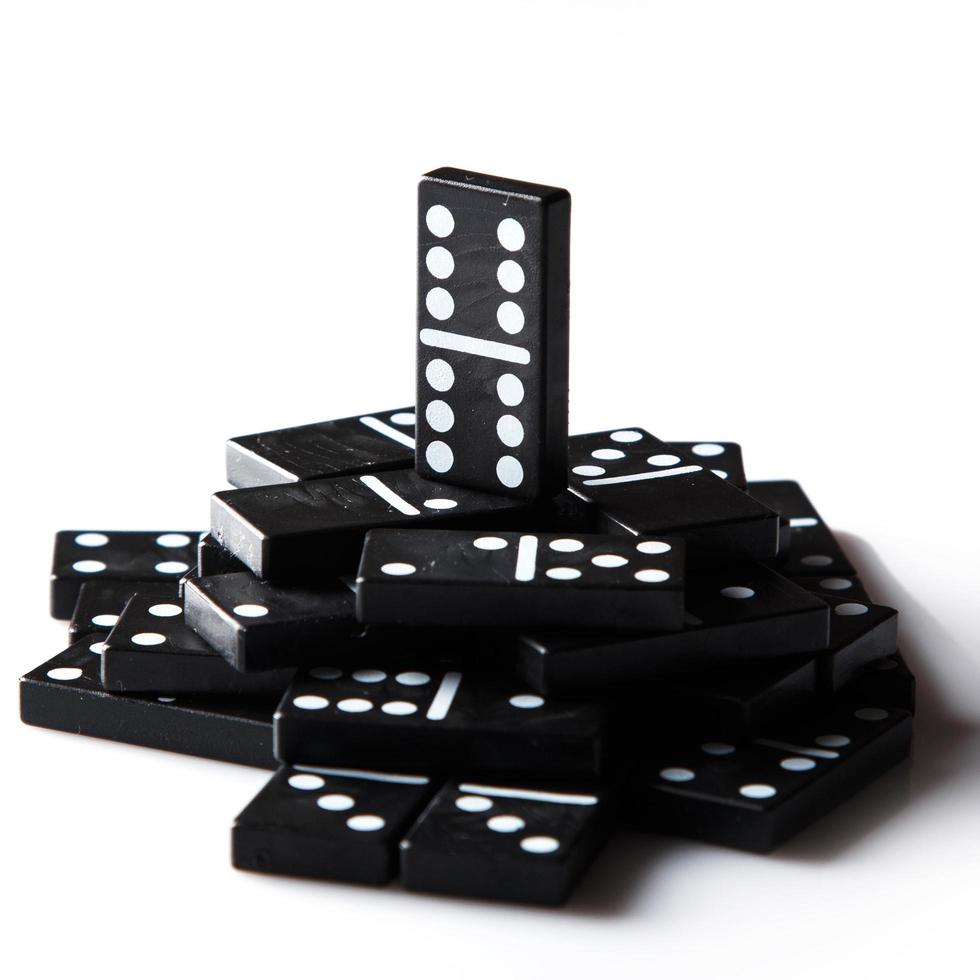 Pieces of domino photo