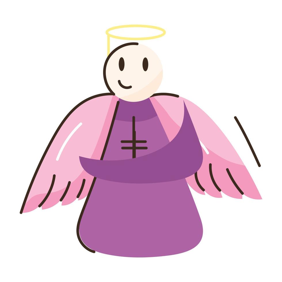 A premium flat icon of angel vector