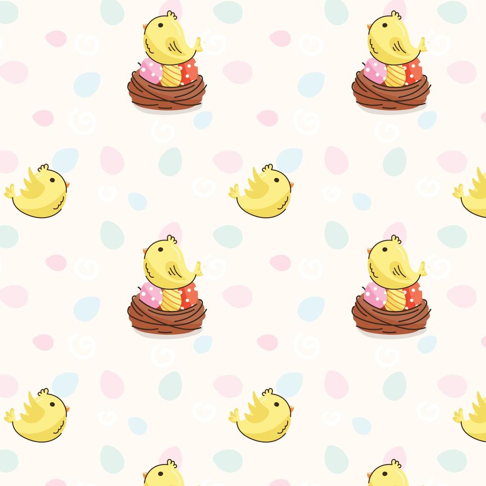 A scalable vector art of chick pattern