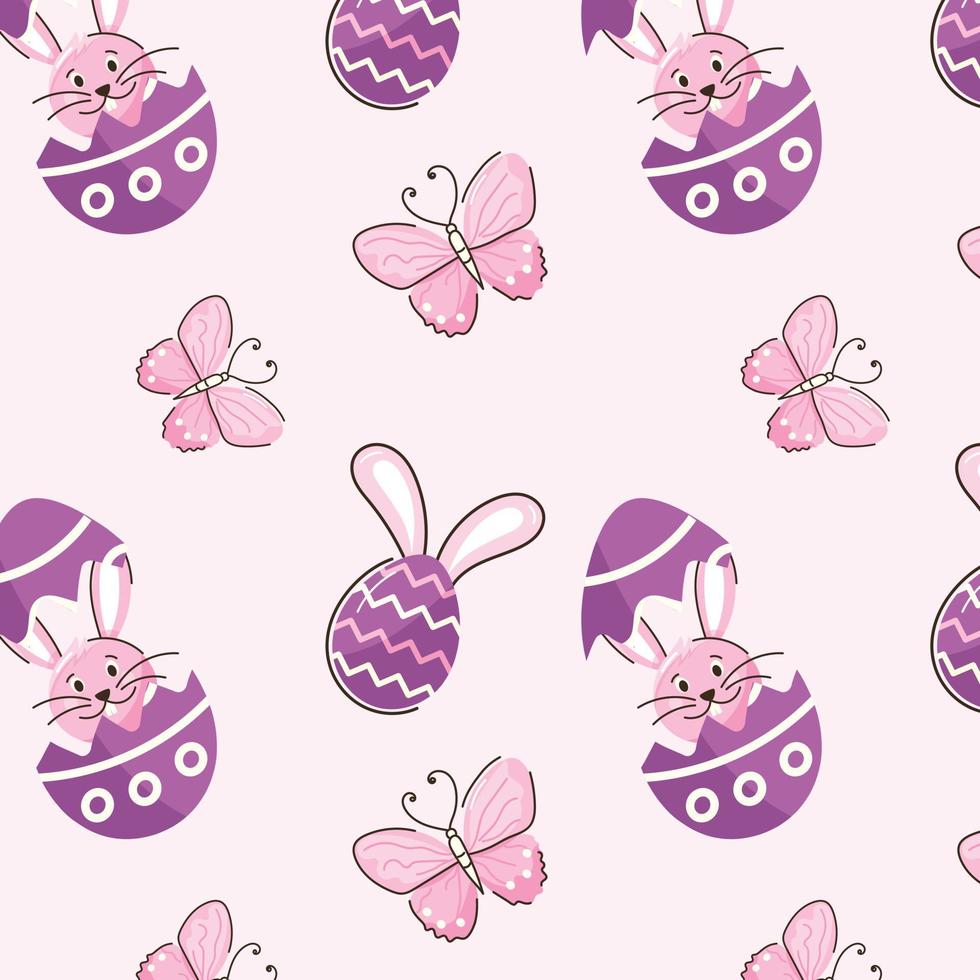 Check out premium flat easter pattern vector