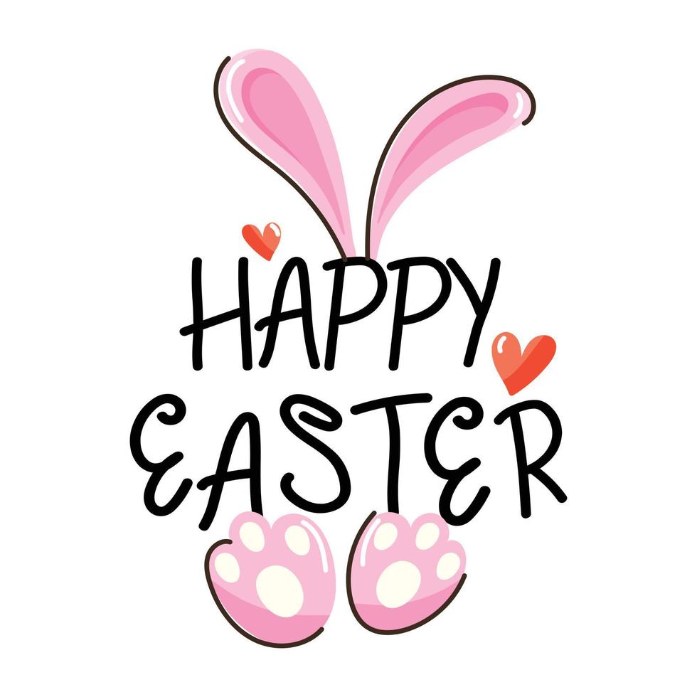 Download premium flat sticker of happy easter vector