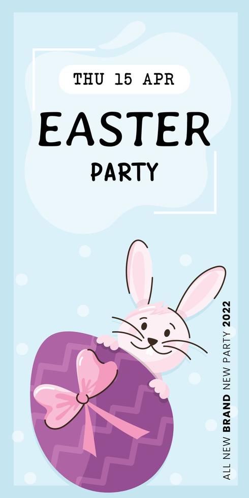 A captivating flat design of easter wish card vector