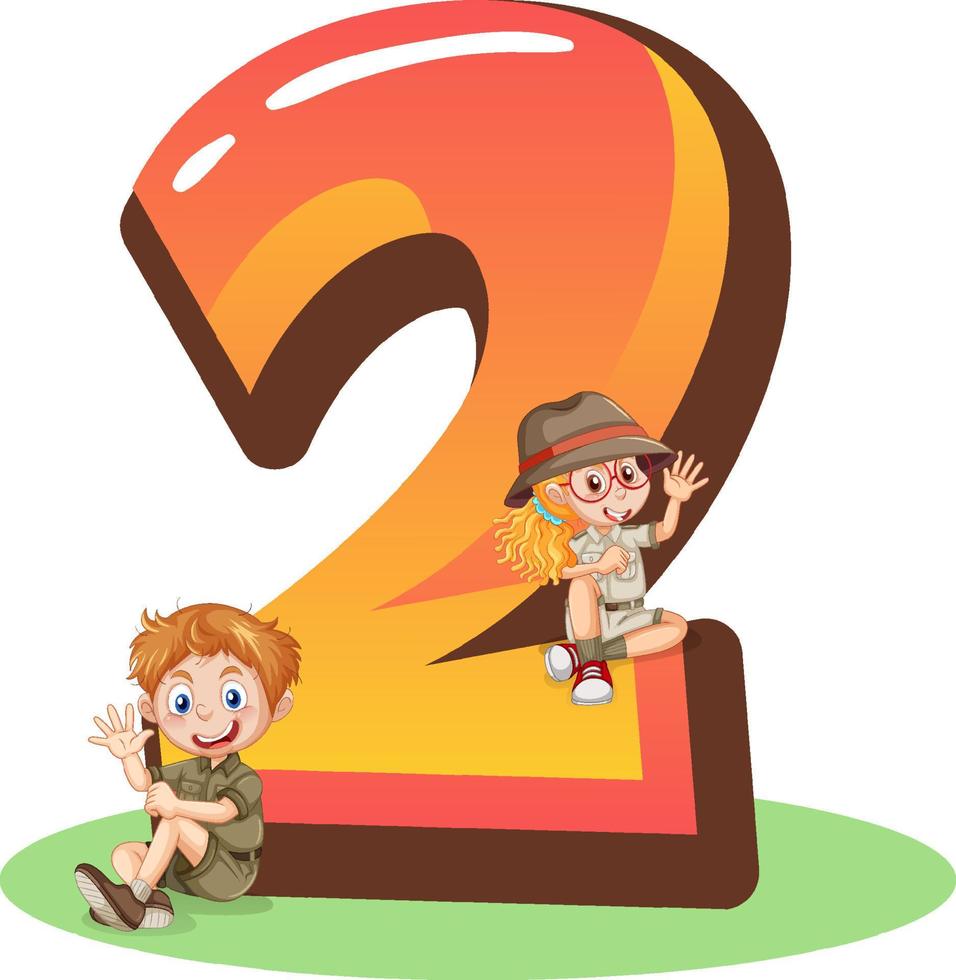 dos niños con dibujos animados número dos 7297294 Vector en Vecteezy dos niños con dibujos animados número dos 7297294 Vector en Vecteezy