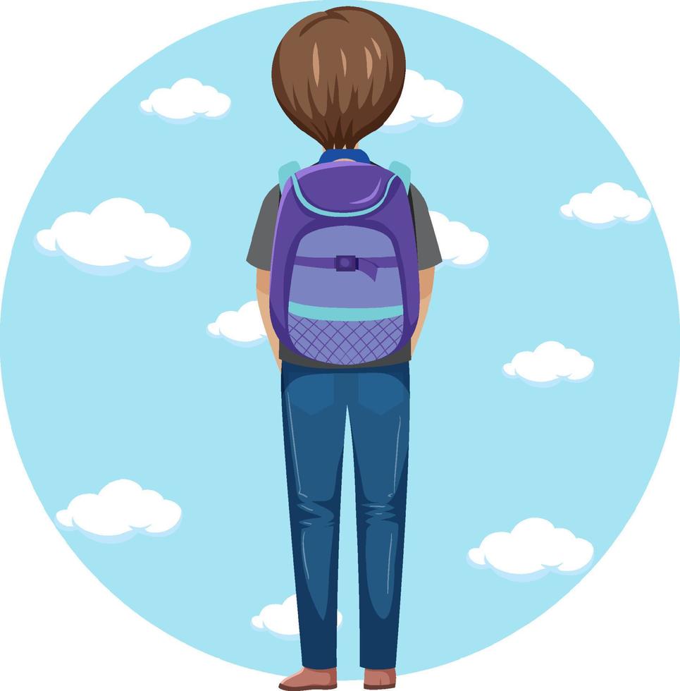 Back of backpacker simple character 7297331 Vector Art at Vecteezy Back of backpacker simple character 7297331 Vector Art at Vecteezy