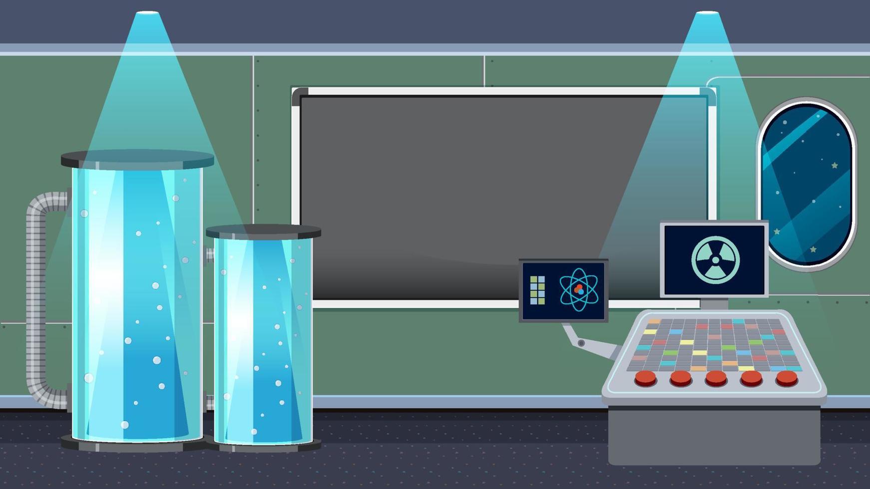 Science laboratory room for chemical experiments vector