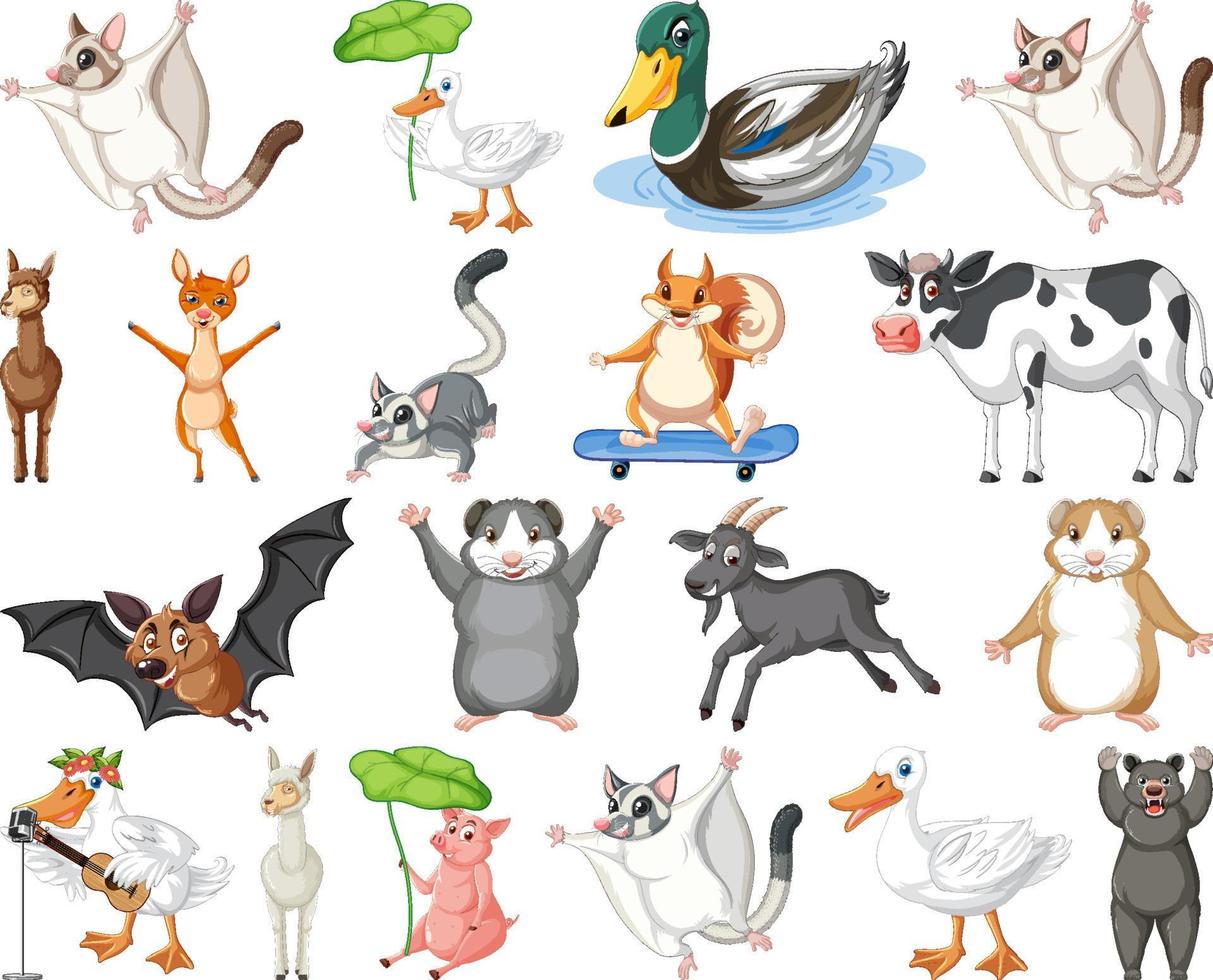 Set of different kinds of animals vector