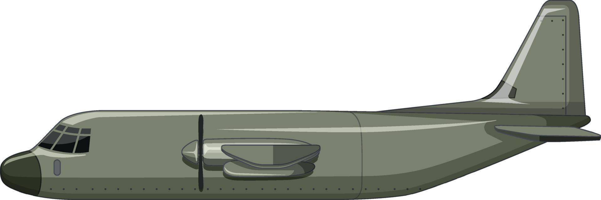 A military aircraft on white background vector