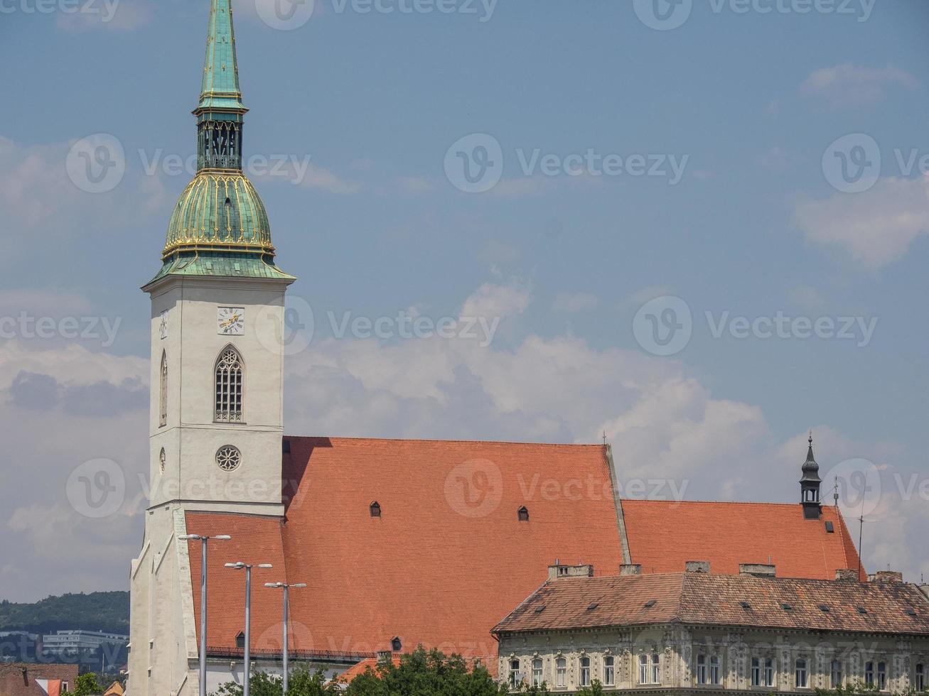 Bratislava at the danube river photo