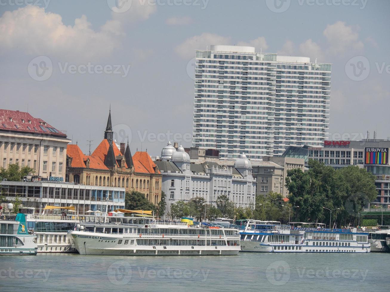 Bratislava at the danube river photo