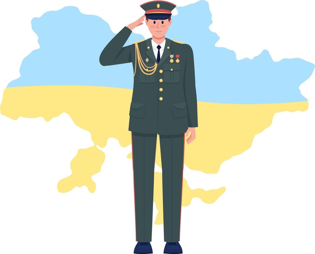 Memory of fallen Ukrainian soldiers 2D vector isolated illustration