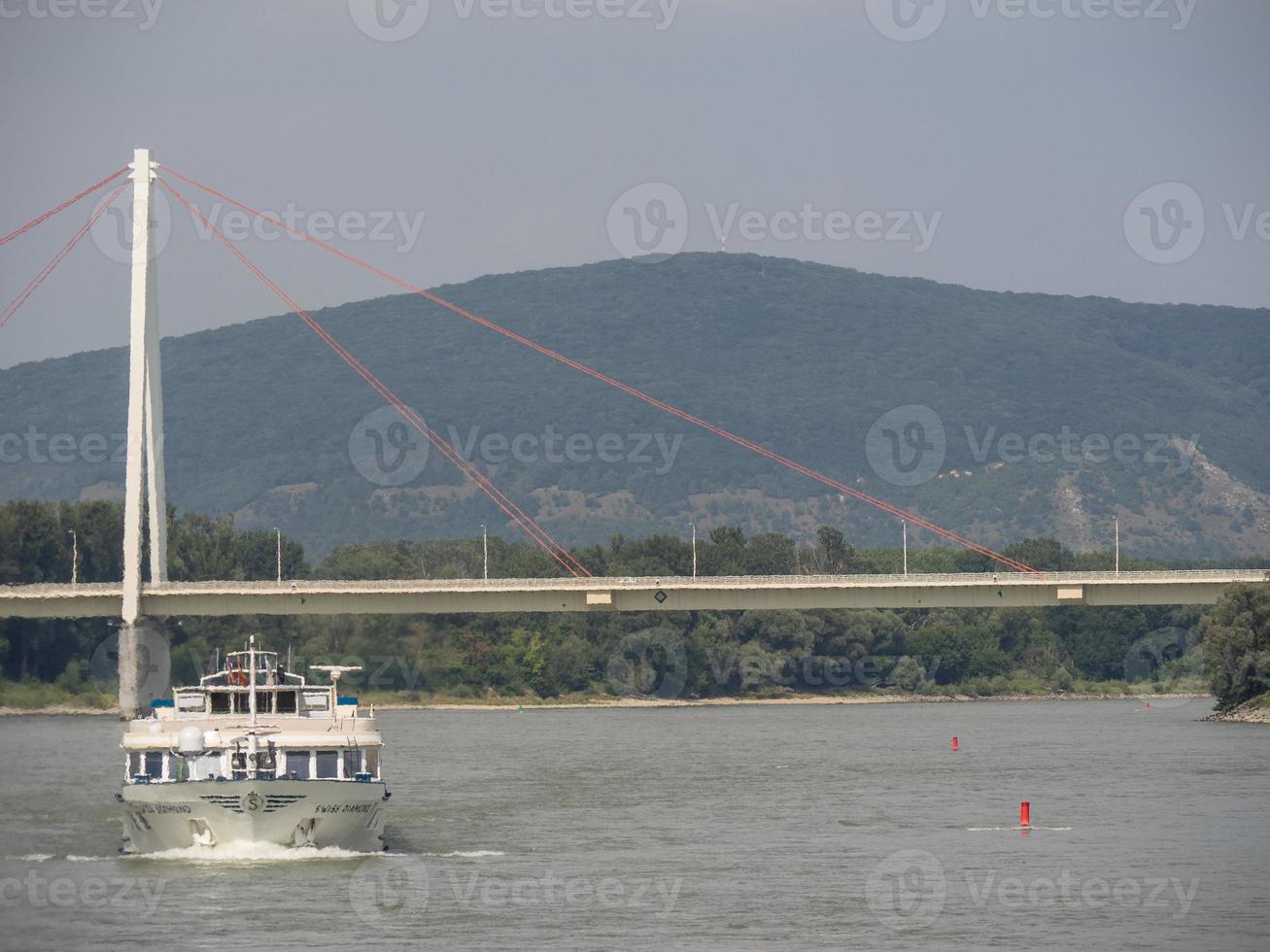Bratislava at the danube river photo