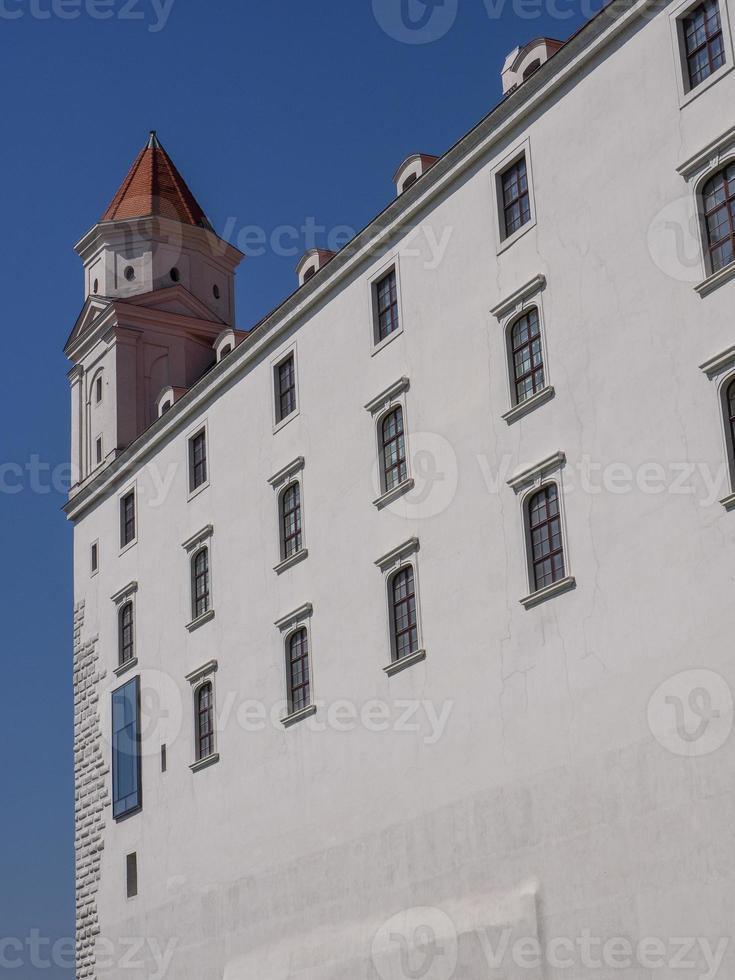 Bratislava at the danube river photo