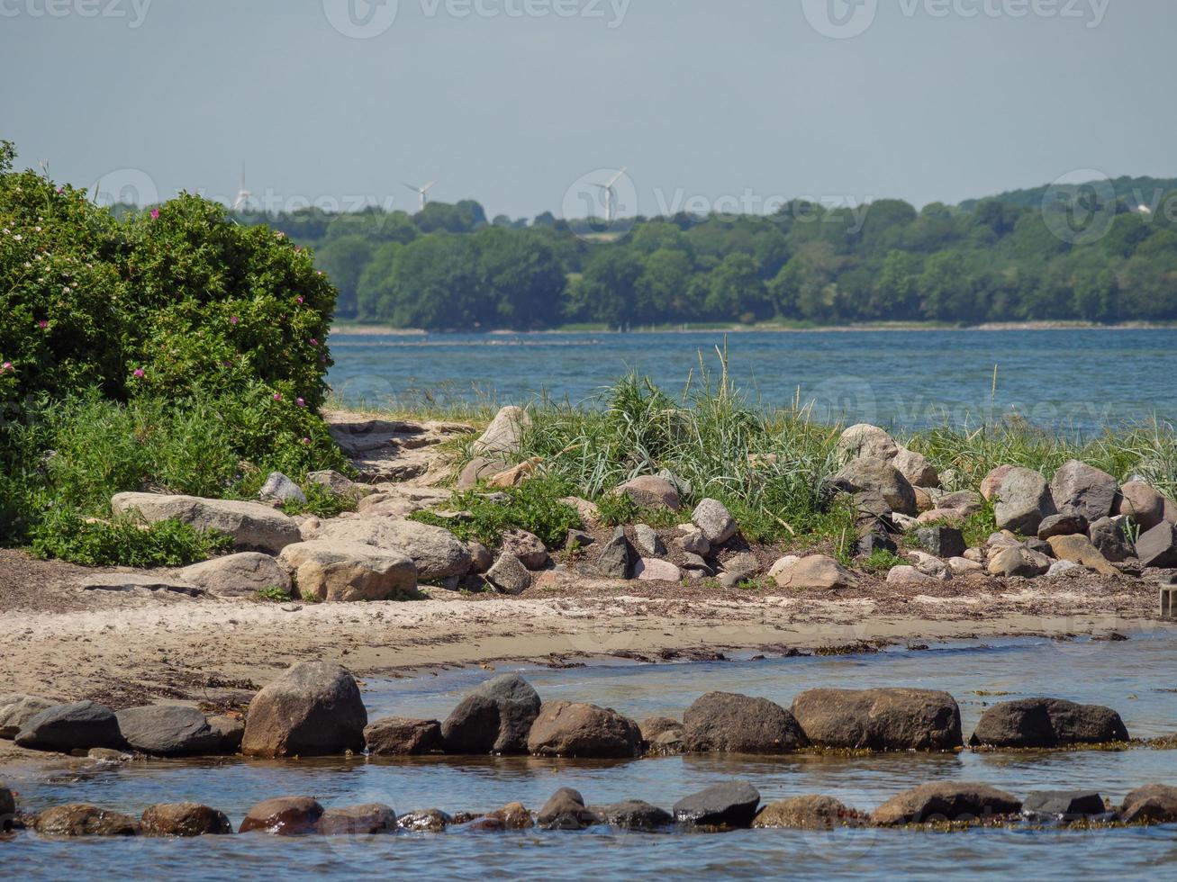 the baltic sea near flensburg in germany photo