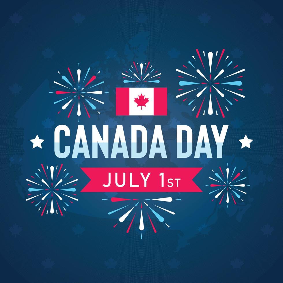 feliz dia DE CANADA vector