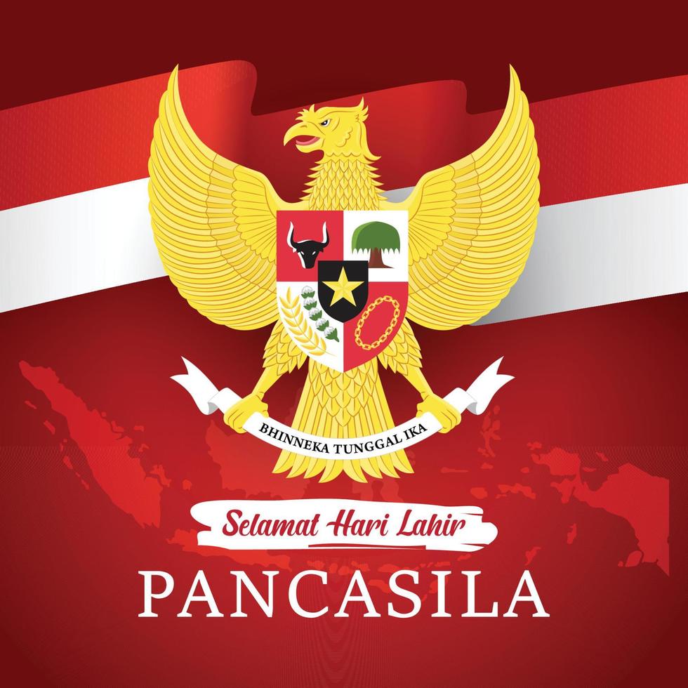 Selamat Hari Pancasila vector