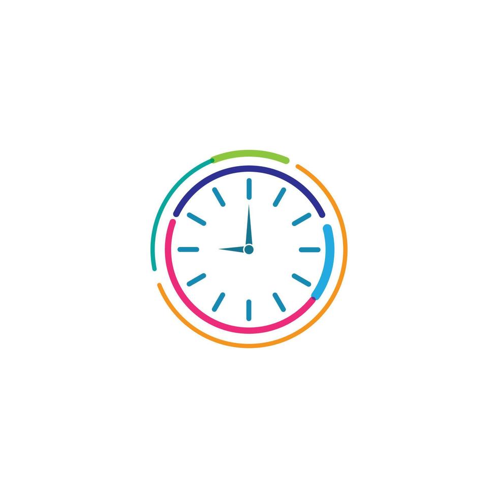 vector de plantilla de logotipo de reloj de negocios