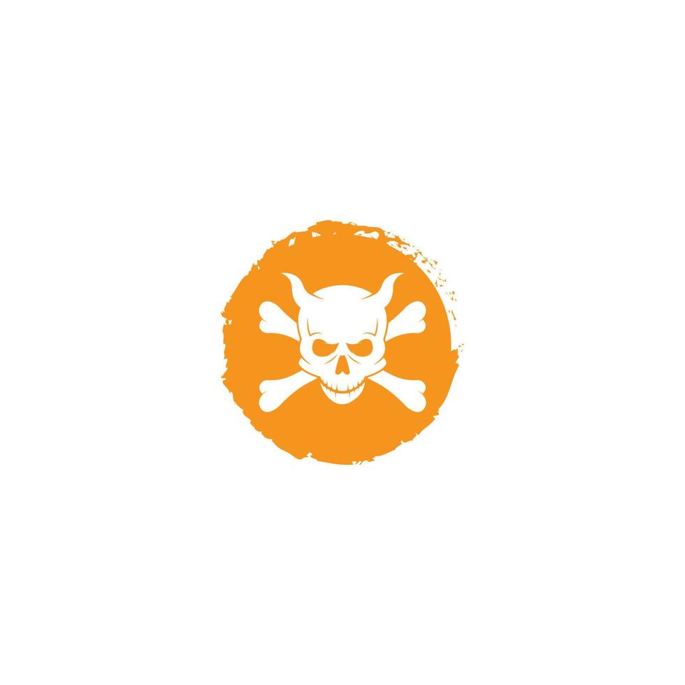 Skull Danger icon vector