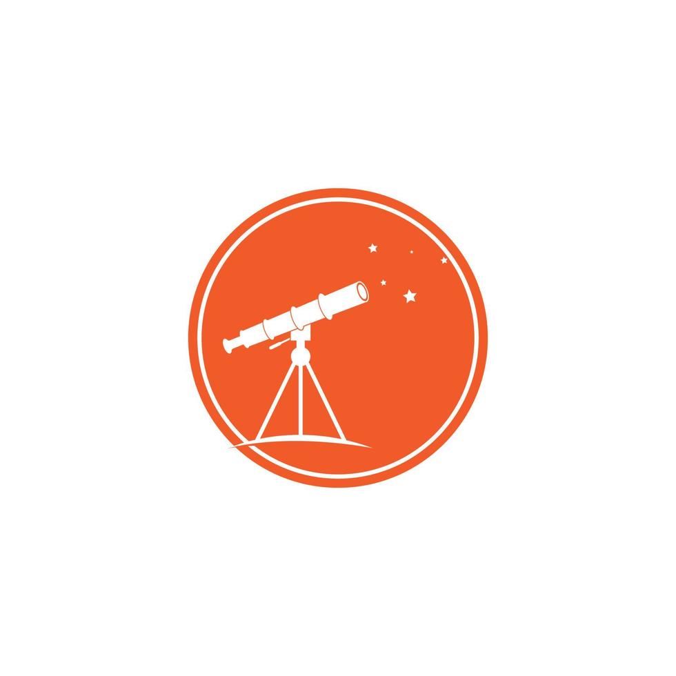 Telescope logo icon vector