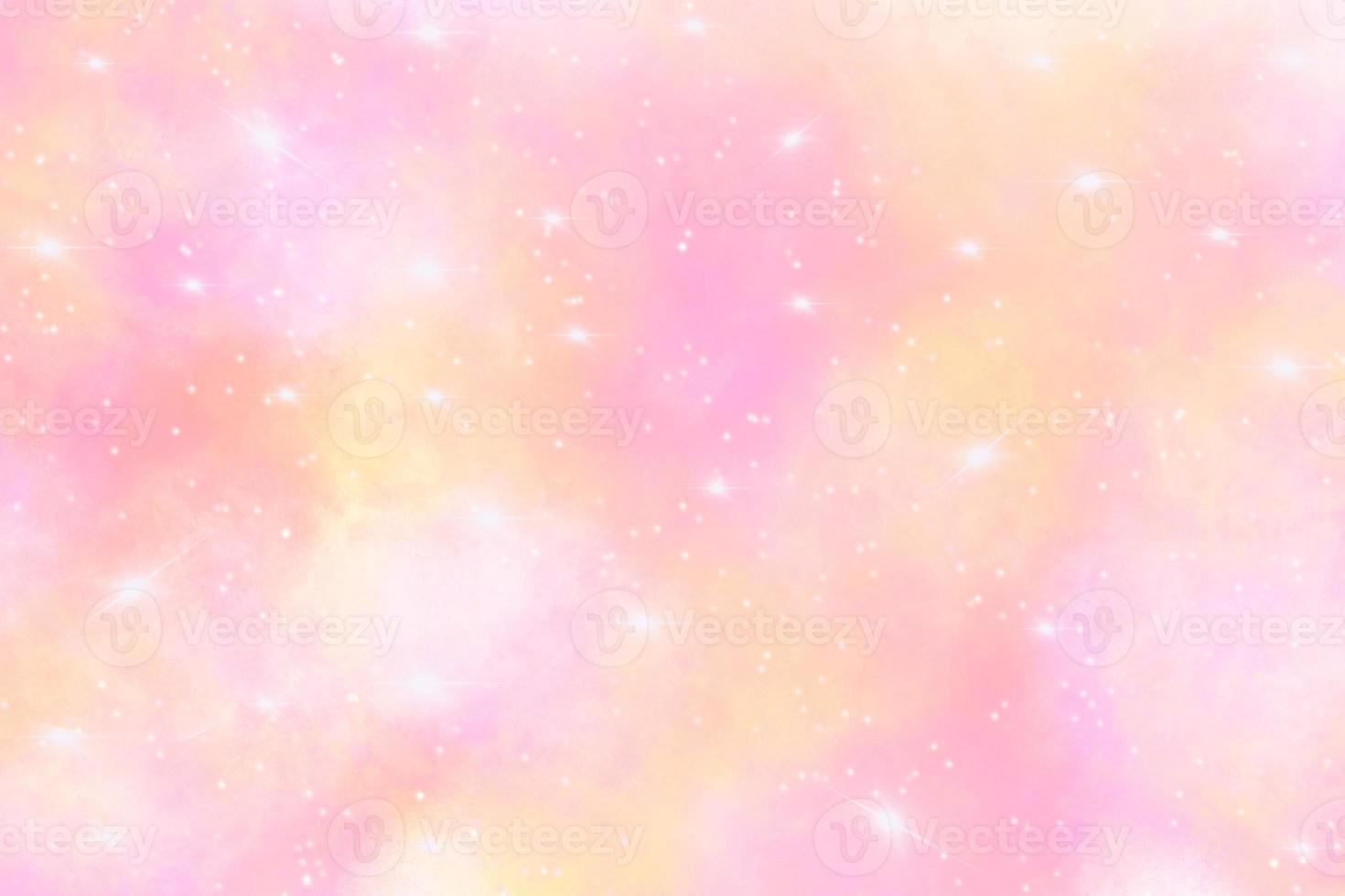 Unicorn background with rainbow sky fantasy. Colorful space galaxy. photo