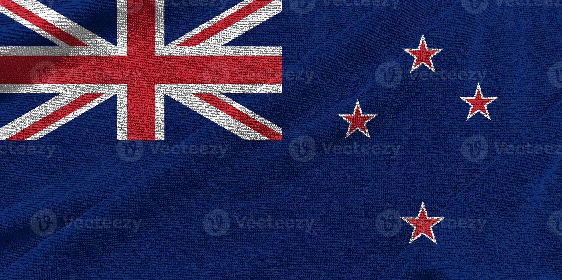 New Zealand flag wave isolated  on png or transparent  background,Symbols of New Zealand , template for banner,card,advertising ,promote, TV commercial, ads, web design, illustration photo