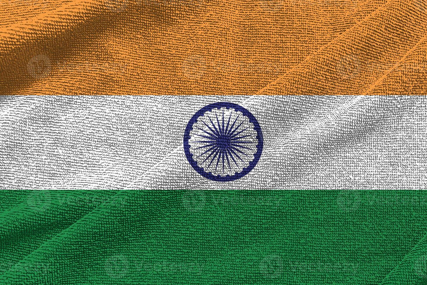 India flag wave isolated  on png or transparent  background,Symbols of India , template for banner,card,advertising ,promote, TV commercial, ads, web design, illustration photo