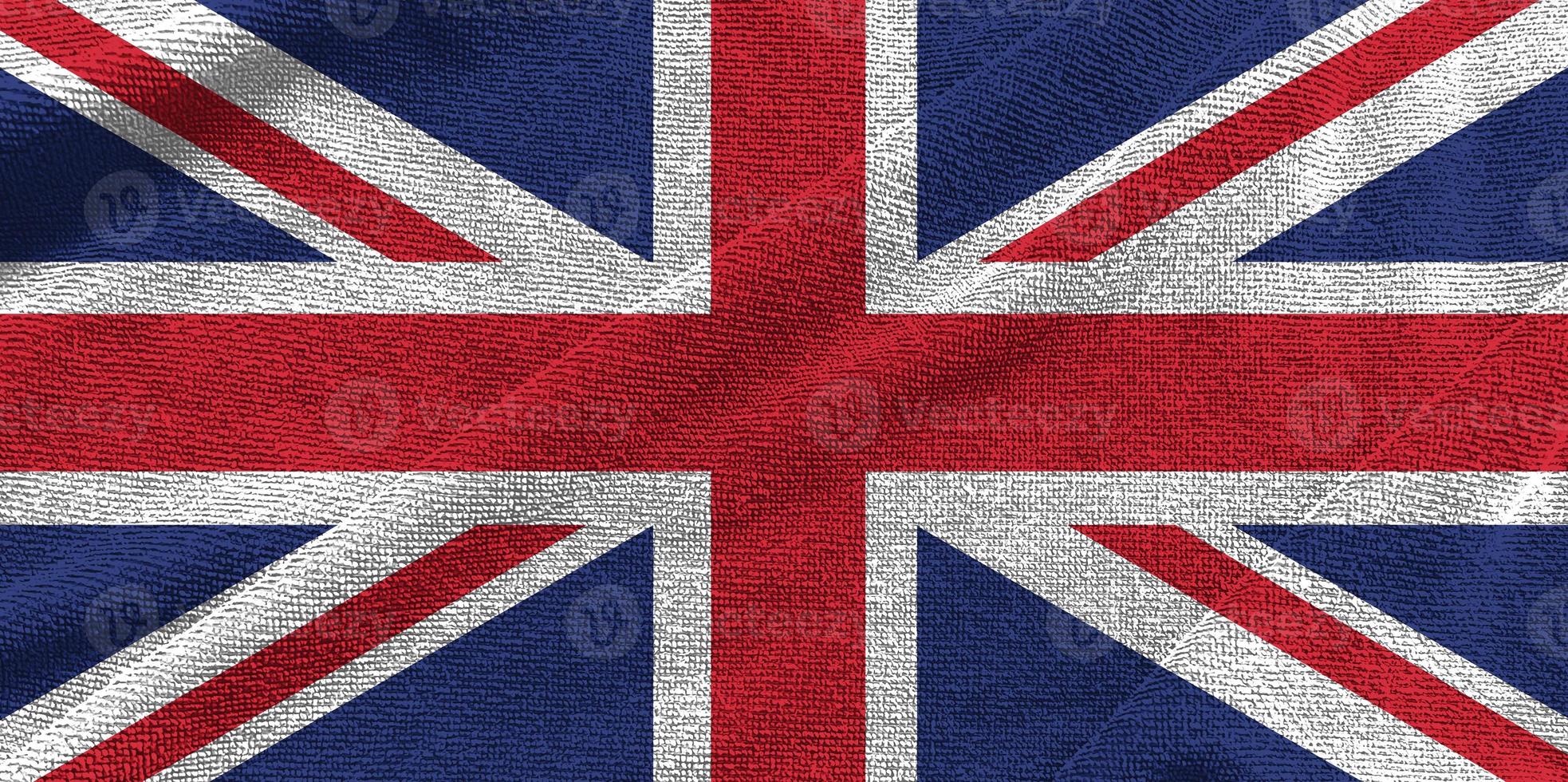 Onda de la bandera del Reino Unido aislada en png o fondo transparente, símbolos del Reino Unido, plantilla para banner, tarjeta, publicidad, promoción, comercial de televisión, anuncios, diseño web, ilustración foto