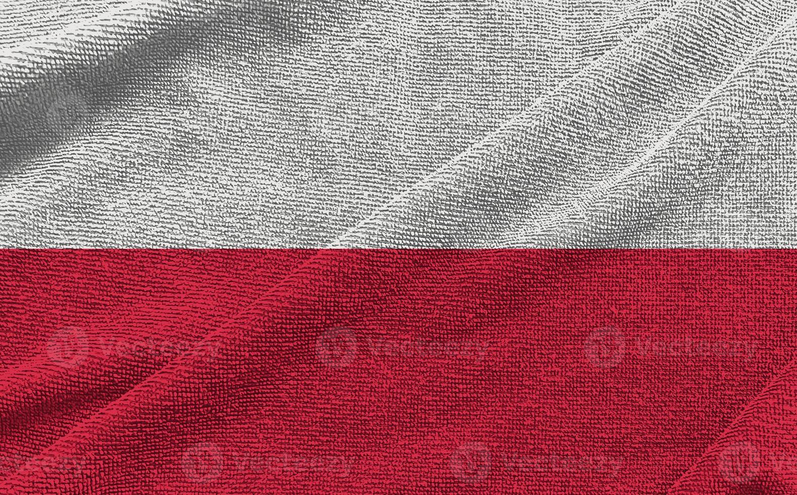 ola de bandera de polonia aislada en png o fondo transparente, símbolos de polonia, plantilla para banner, tarjeta, publicidad, promoción, comercial de televisión, anuncios, diseño web, ilustración foto