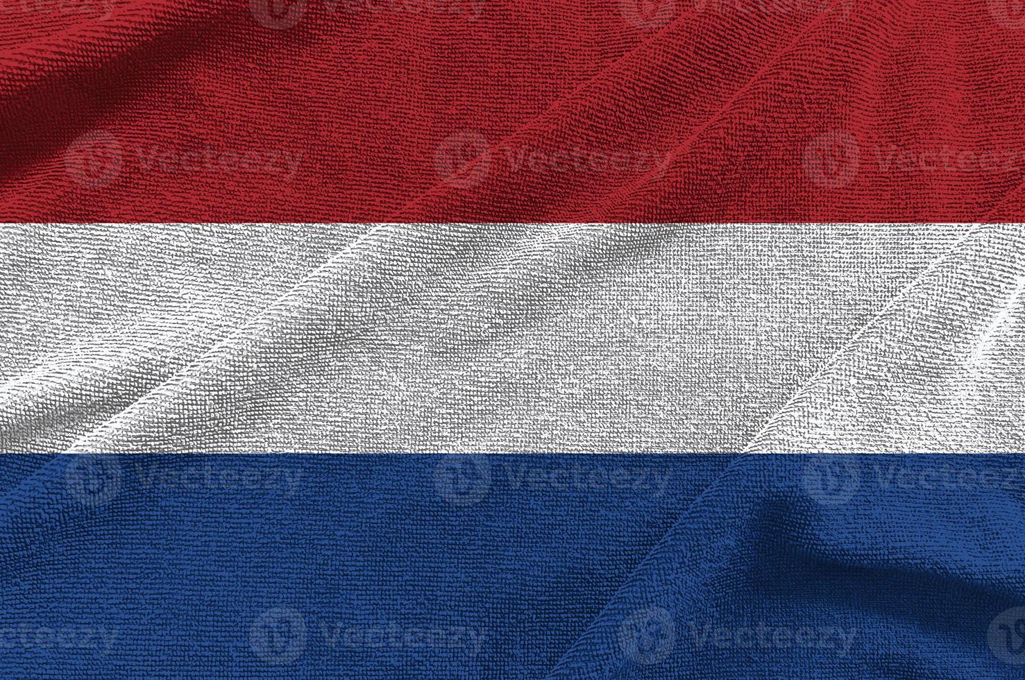 Netherlands flag wave isolated  on png or transparent  background,Symbols of Netherlands , template for banner,card,advertising ,promote, TV commercial, ads, web design, illustration photo