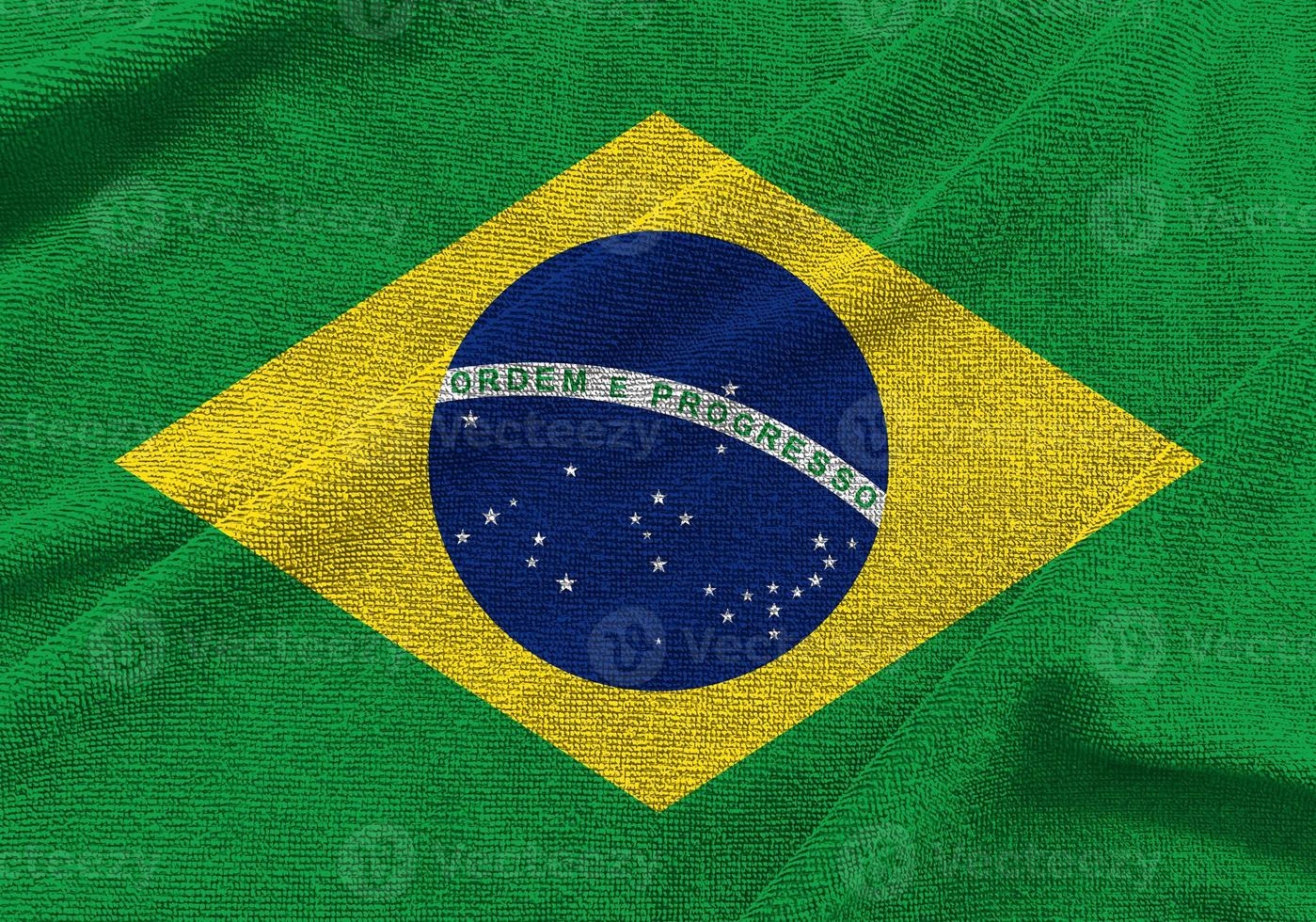 Brazil flag wave isolated  on png or transparent  background,Symbols of Brazil, template for banner,card,advertising ,promote, TV commercial, ads, web design, illustration photo