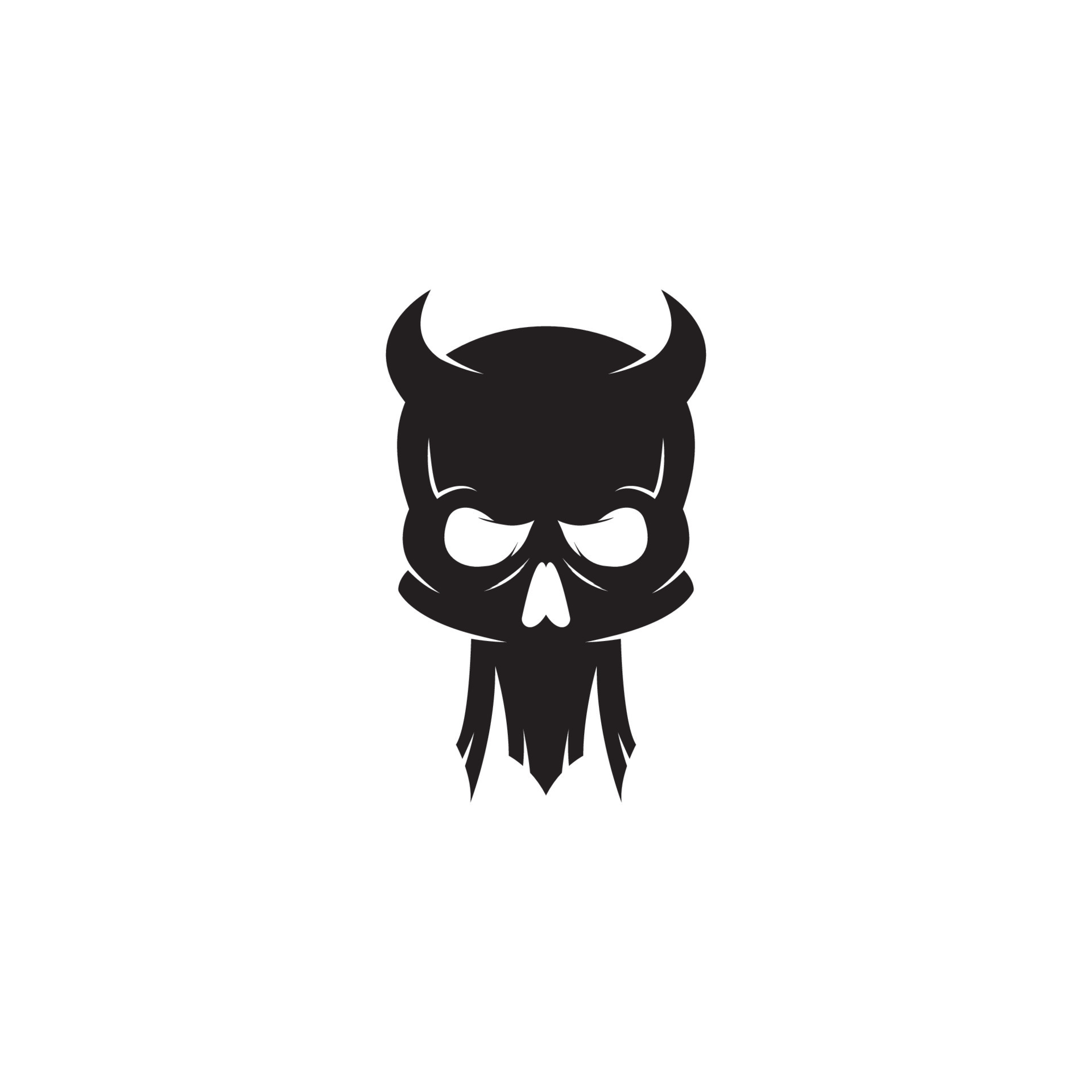 Skull Devil logo vector 7301245 Vector Art at Vecteezy