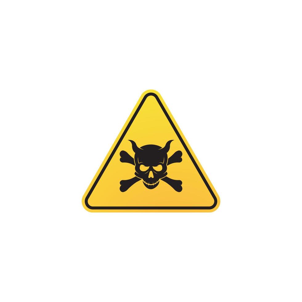 Skull Danger icon vector