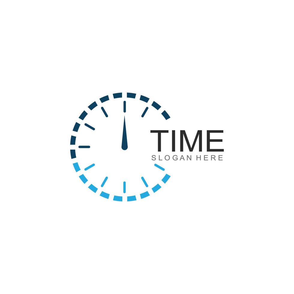 business clock logo template vector
