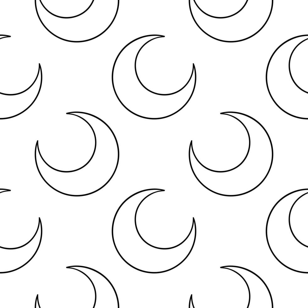 hand drawn crescent moon seamless pattern 7301378 Vector Art at Vecteezy