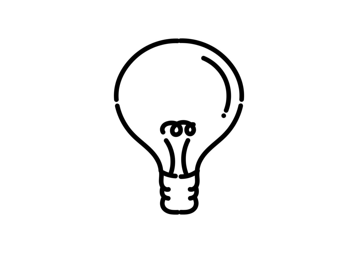 lamp illustration in dotted line style vector