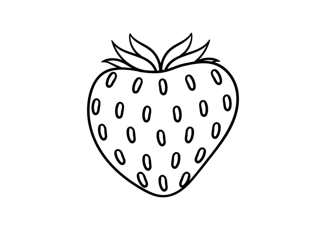 dibujado a mano ilustración de fresas vector