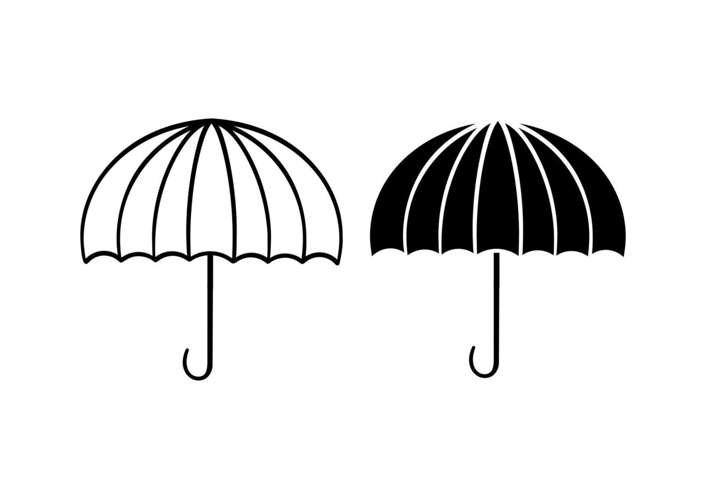 hand drawn illustration of an umbrella vector