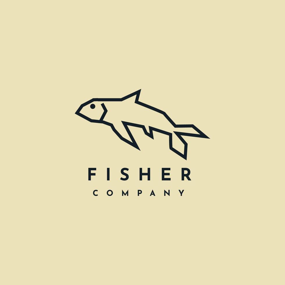 Fisher logo template design vector