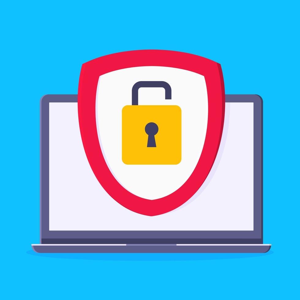 Privacy policy, safety lock and data protection metaphor. vector