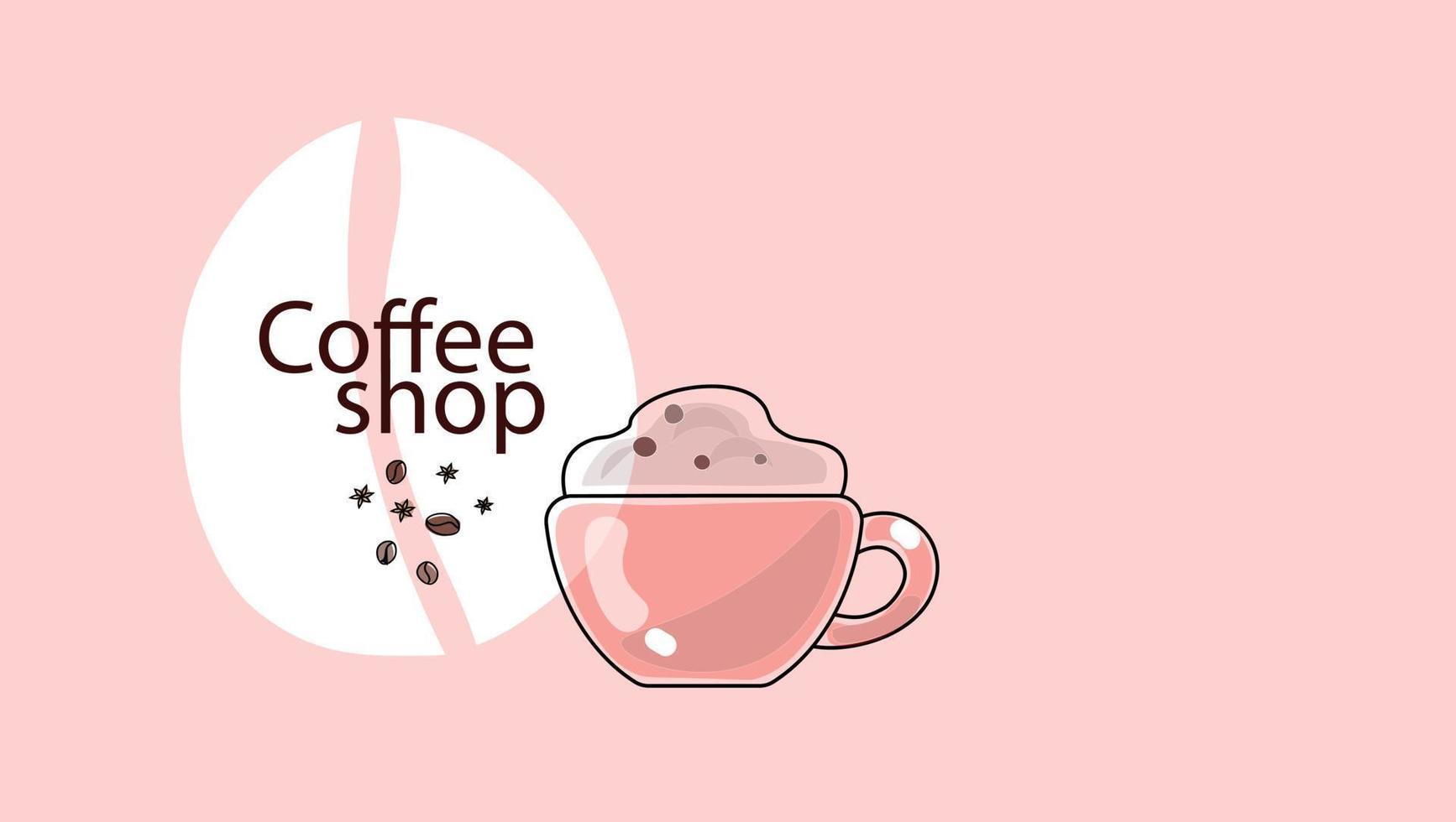 Coffee shop banner. Vector illustration.