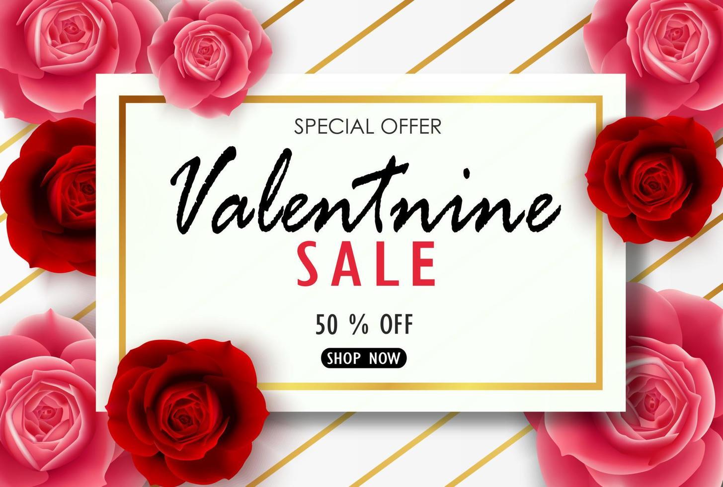 Vector illustration of Valentine's day sale banners