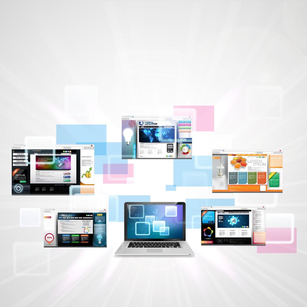 Collections of template. Business brochure to website.vector vector