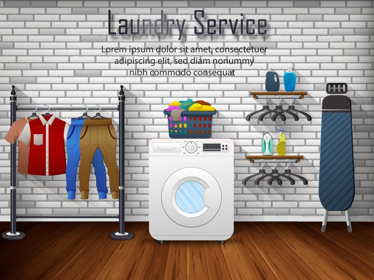 Laundry service concept design vector